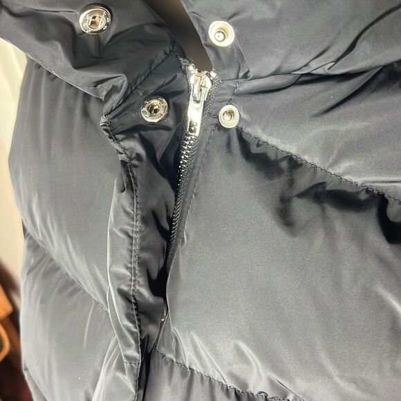 Nasty Gal Padded Puffer Super Cropped Jacket Black Size 4 Size 4 - Picture 4 of 9